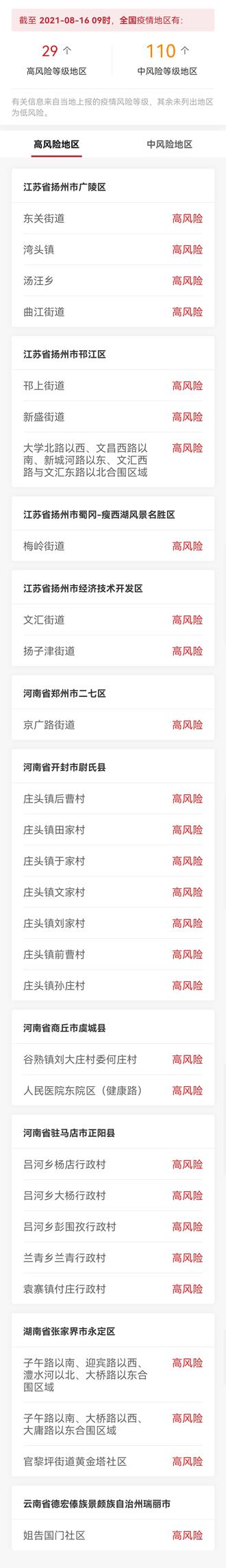 关于进一步明确中高风险地区来丹返丹人员健康管理规定的通告